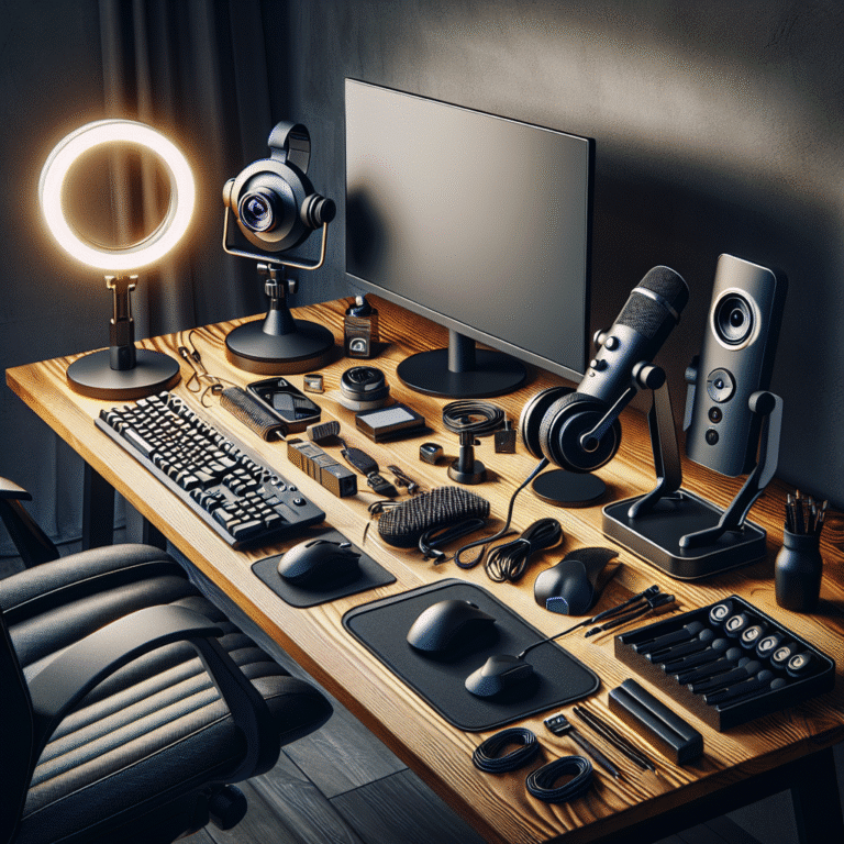 acessórios para streaming e home office